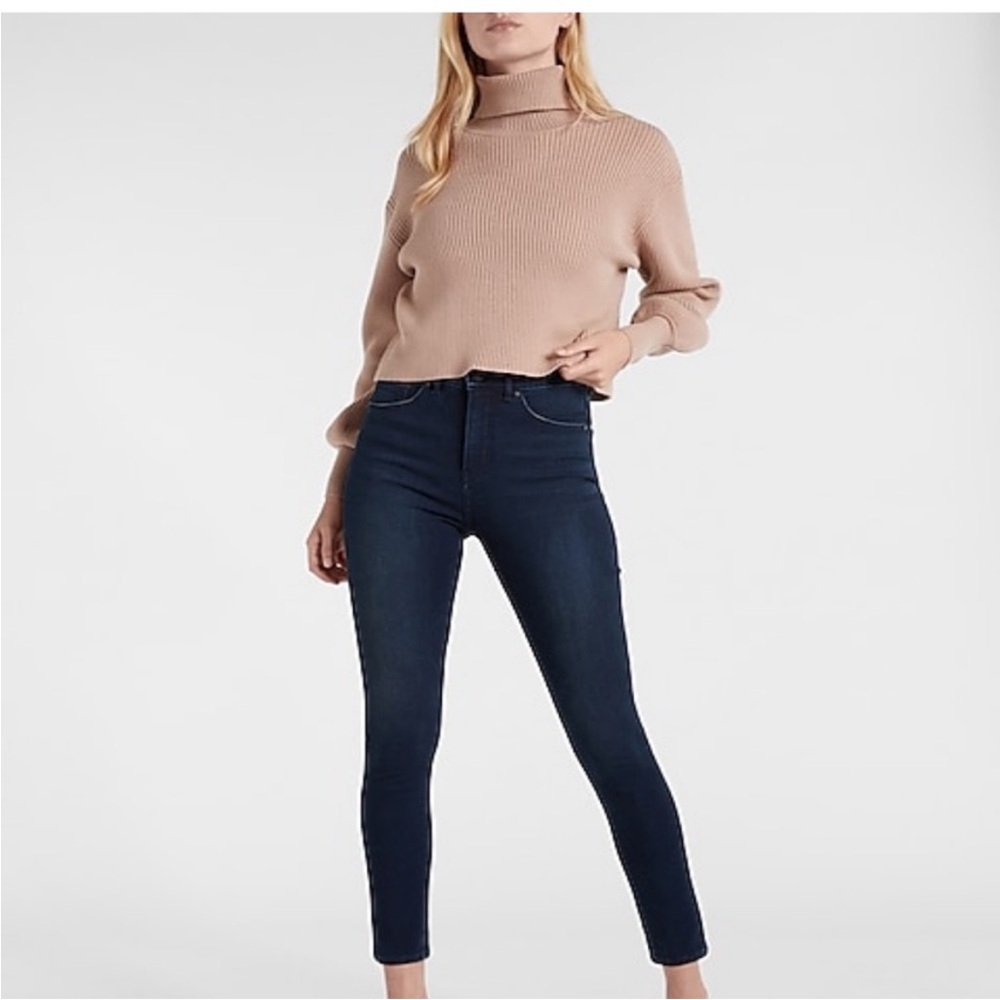 Express Skinny High Rise Dark Wash Denim